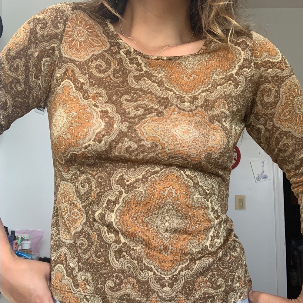 Vintage Gold Sparkly Top